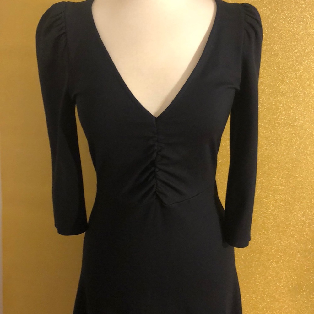 Express little black a-line ruched dress